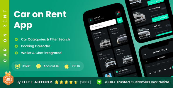 2 App Template | Car Rental Booking App | Self Driving Car App | Car Rent App | Car on Rent App icon