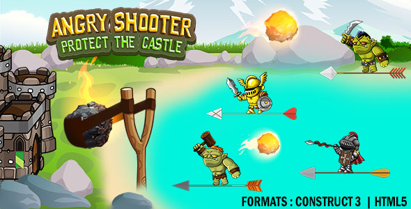 Angry Shooter Protect the Castle Game (Construct 3 | C3P | HTML5) Endless Game icon