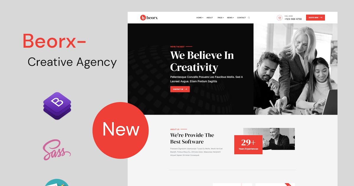 Beorx - Creative Agency Bootstrap Template icon