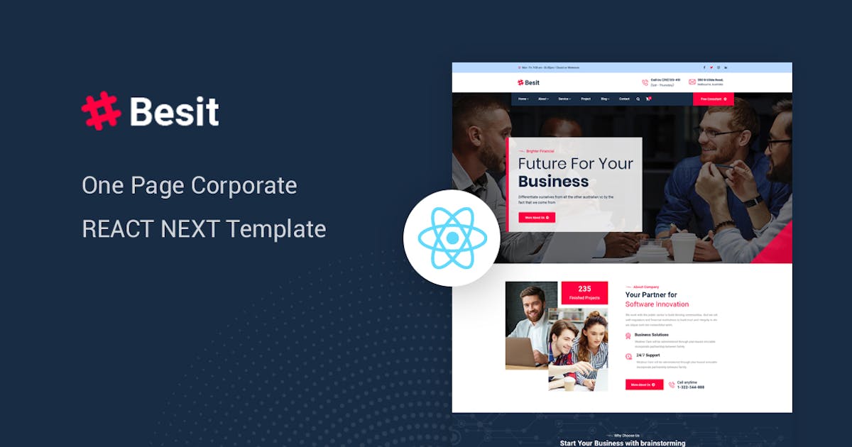 Besit - React Next Corporate Page Template