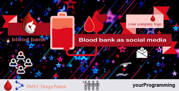Blood bank management as social media icon