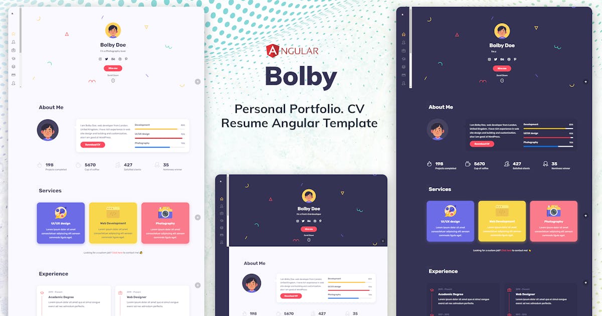 Bolby - Personal Portfolio Angular Template