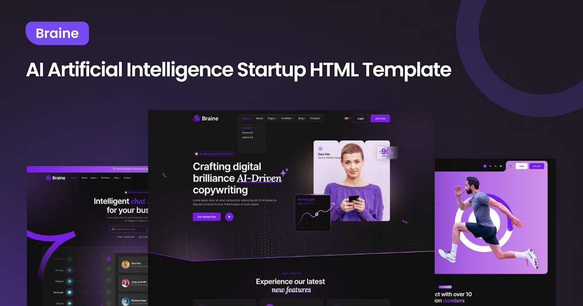 Braine - AI Artificial Intelligence Startup HTML