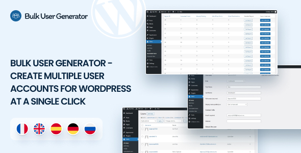 Bulk User Generator - Create Multiple User Accounts for WordPress at a Single Click icon