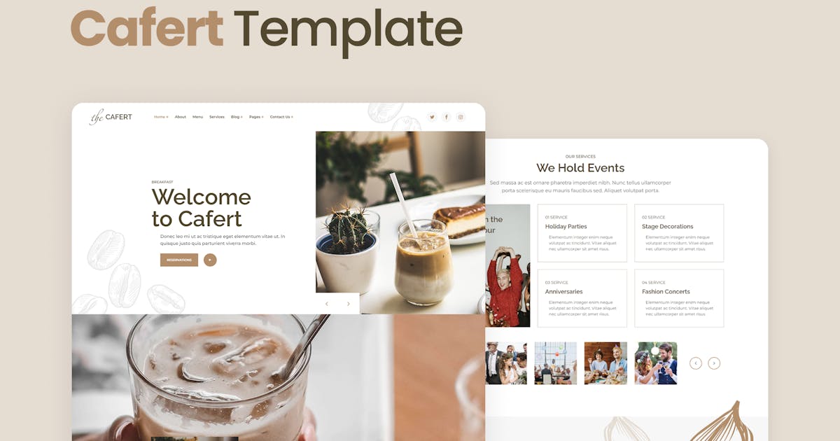 Cafe and Restaurant Website Template
