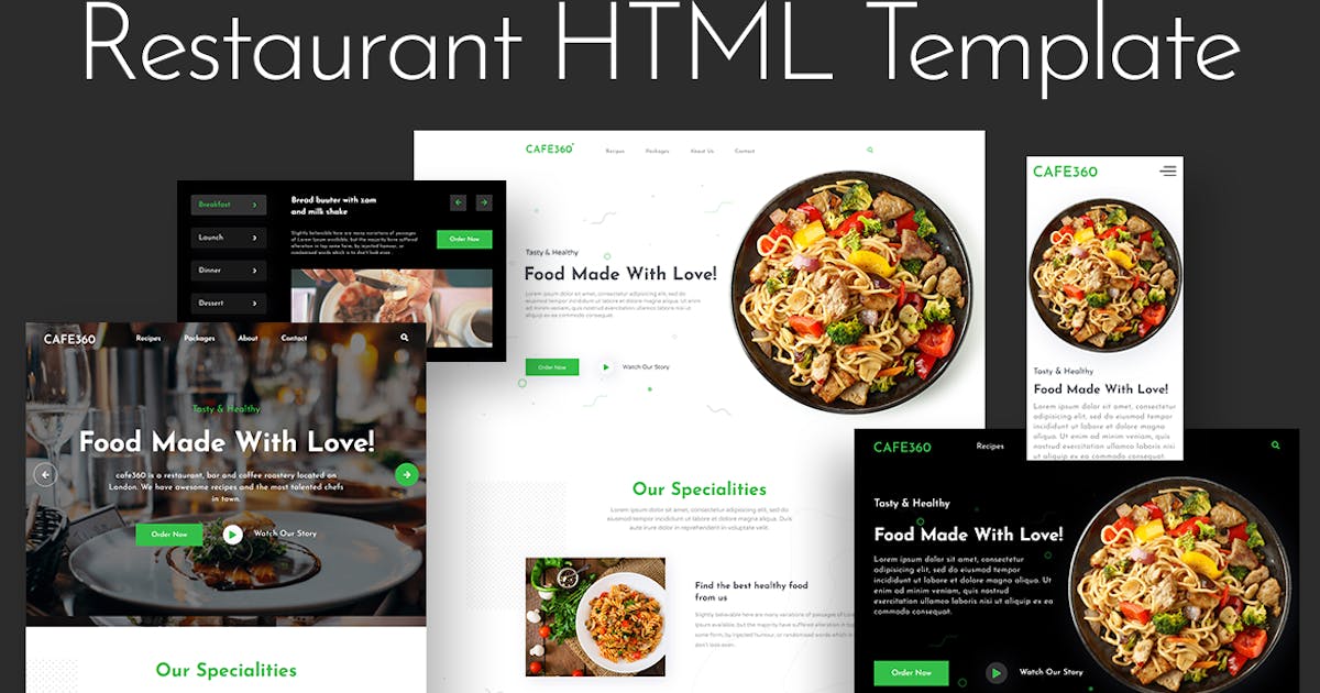 Cafe360 | Restaurant One Page HTML Template