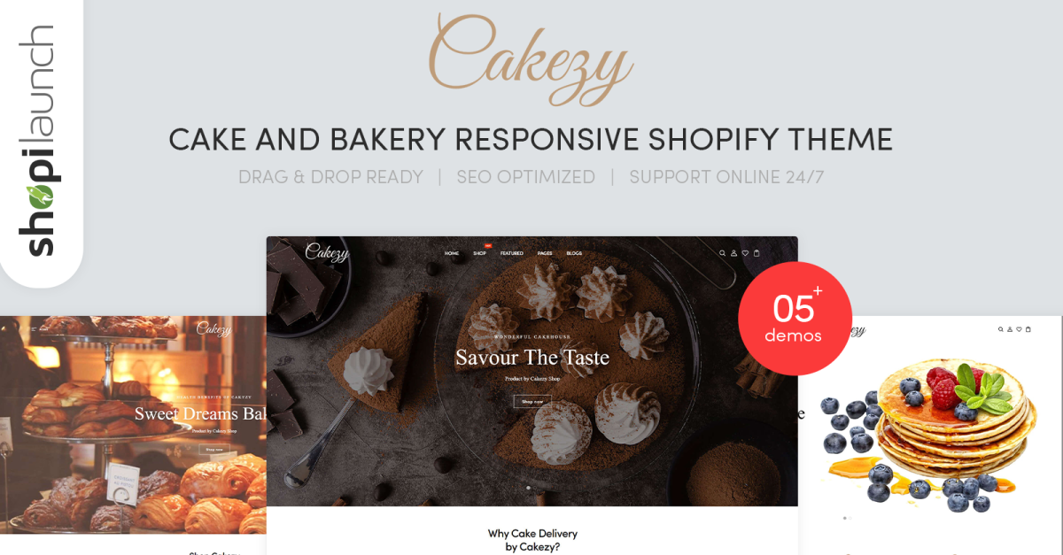 Cakezy - Cake & Bakery Responsive Shopify Theme