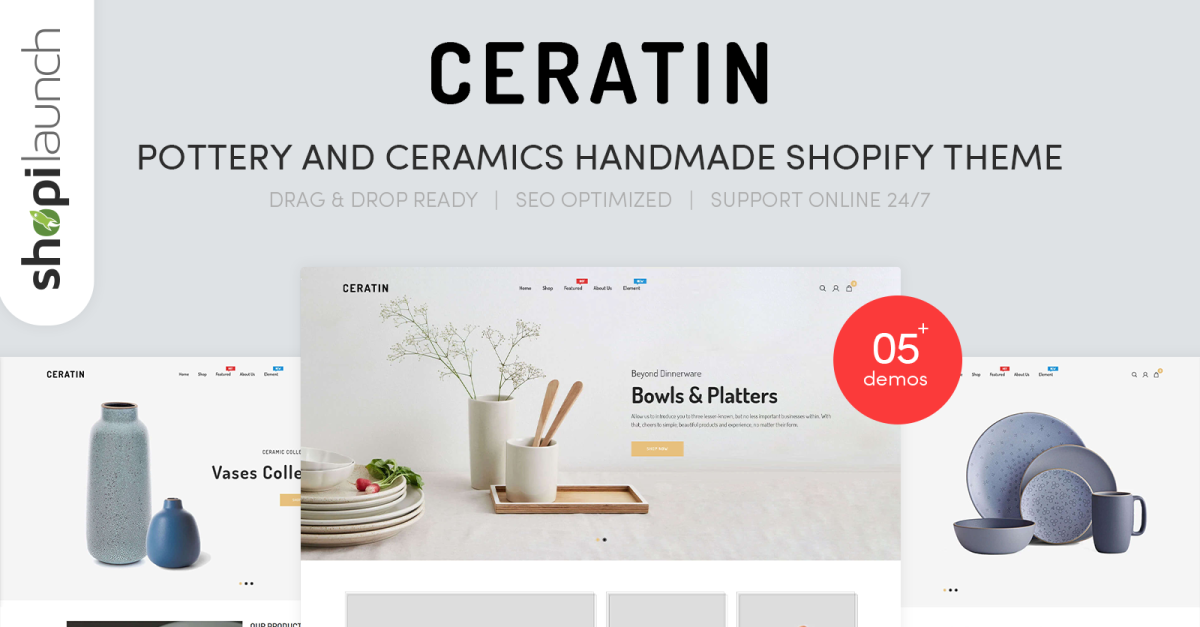 Ceratin - Pottery and Ceramics Handmade Shopify Theme