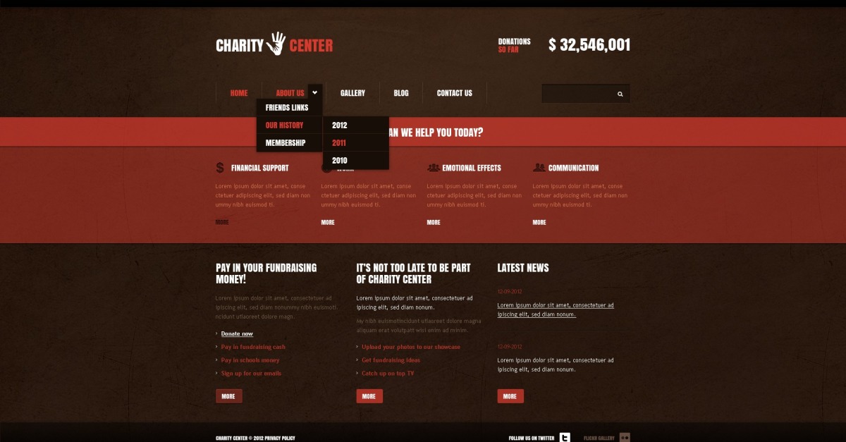 Charity Drupal Template #40249 - TemplateMonster