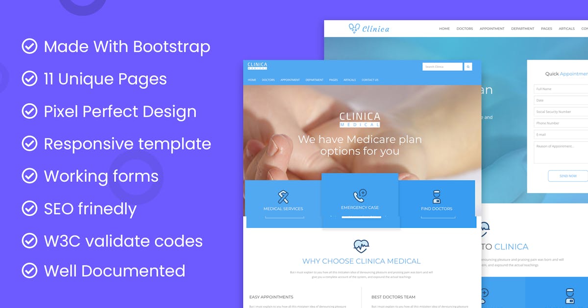 Clinica - Medical HTML Template