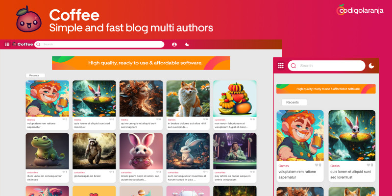 Coffee - Simple And Fast Blog Multi-Authors by Codigolaranja