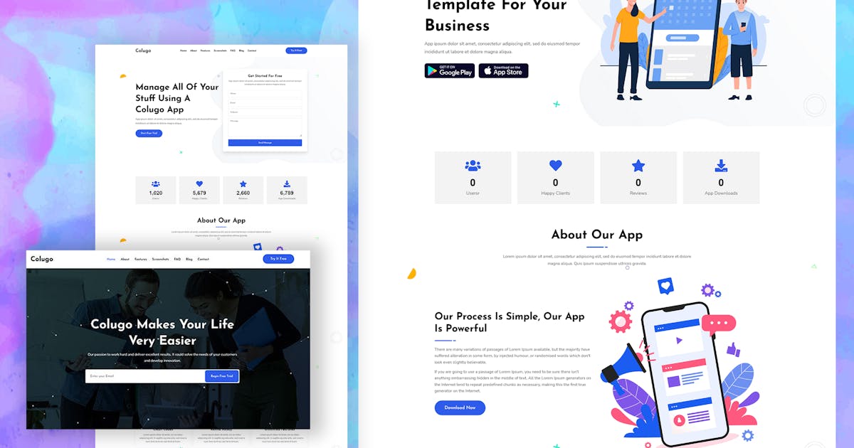 Colugo - App Landing Page HTML Template icon