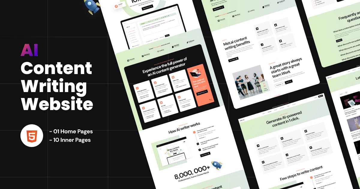 Contis - AI Writer & Copywriting Landing Page HTML