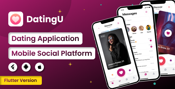 DatingU Dating App - Flutter Android/iOS Full Application With Admin Panel icon