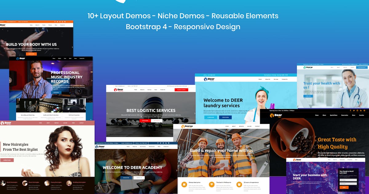 Deerys - Responsive Multi-Purpose HTML Template