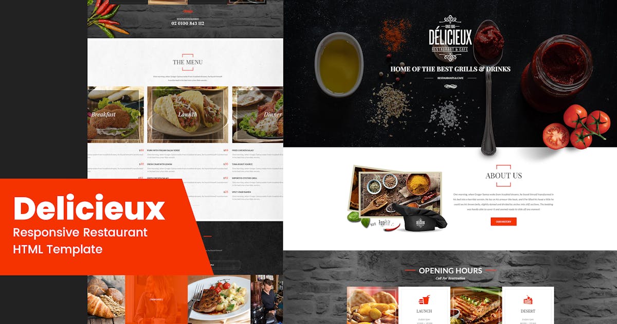 Delicieux - Exquisite Restaurant HTML5 Template