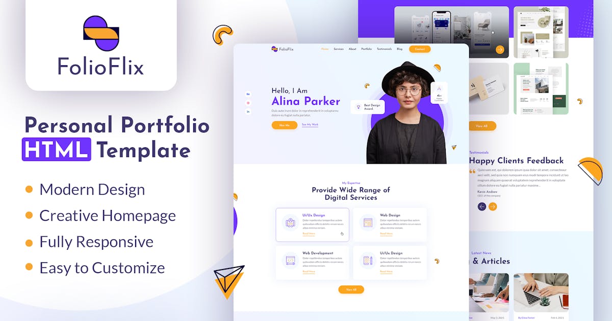 FolioFlix - Personal Portfolio HTML Template icon