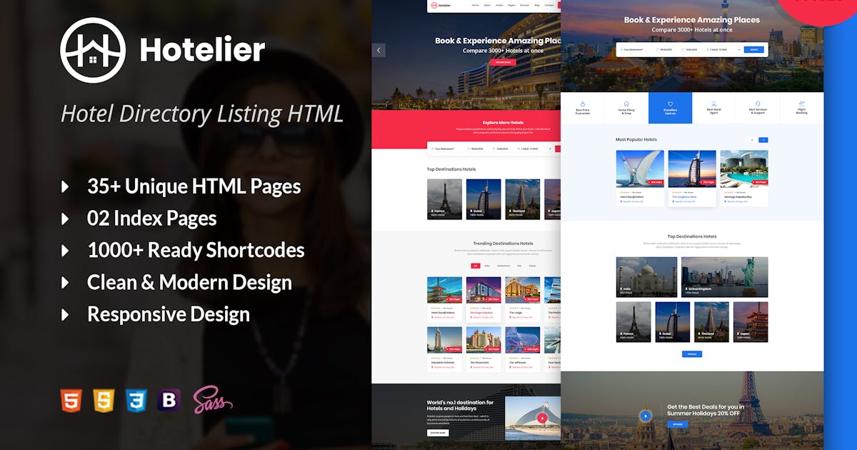 Hotelier Directory Listing HTML Template