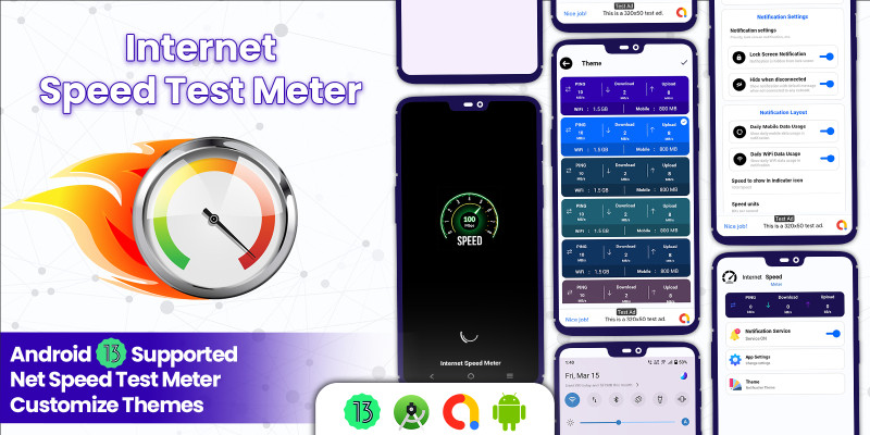 Internet Speed Meter - Android App Template by GSBusiness icon