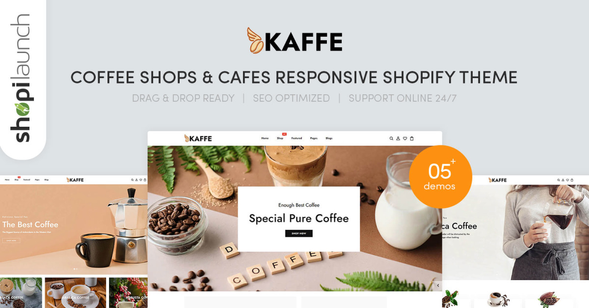 Kaffe - Coffee Shops & Cafes Shopify Theme