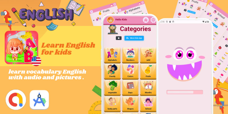 Kids Vocab - English Binlango Android Studio by SmartAppKids icon