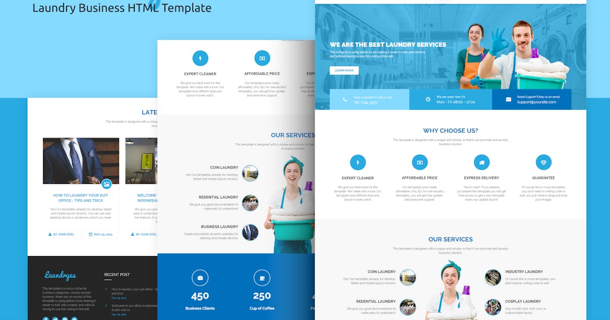 Laundryes - Laundry Business HTML Template