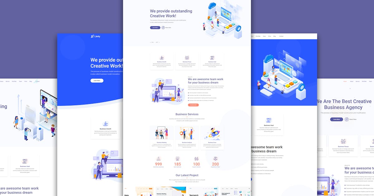 Limty - Business Landing Page HTML Template with R