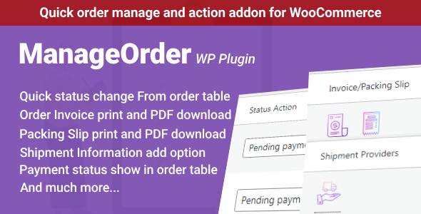 ManageOrder - Quick Order Processing and Invoices, Packing Slips PDF and Print and Shipment Tracking icon