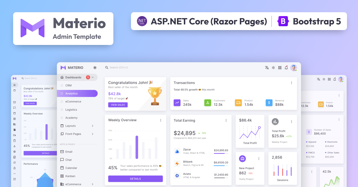 Materio - ASP.NET Core Admin Template (Razor Pages) icon