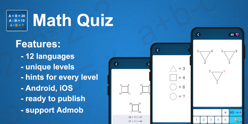 Math Quiz - IQ Puzzles Unity by Stickin icon