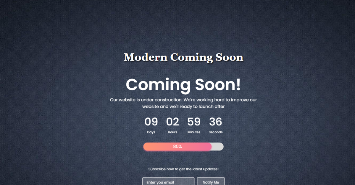 Modern Coming Soon Template #416236 - TemplateMonster icon
