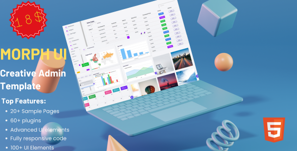 MorphElite UI: Next-Gen Admin Suite with 20+ Pages icon