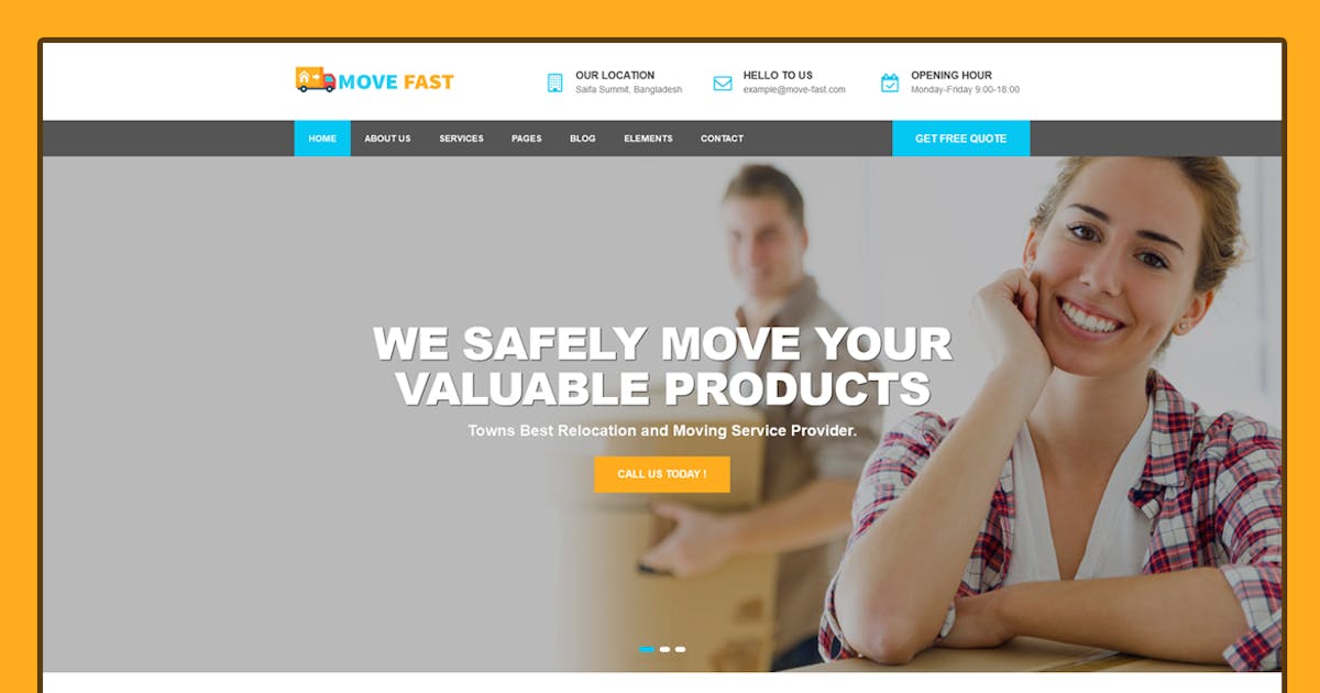 Move Fast - Relocation and Moving Service Template icon