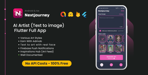 Nextjourney: AI Art Generator App Full Flutter App icon