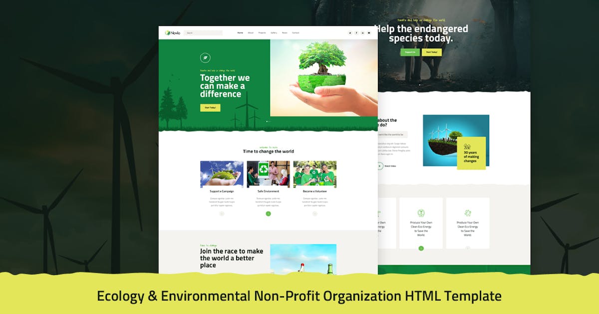 Novio - Ecology & Environmental Non-Profit HTML