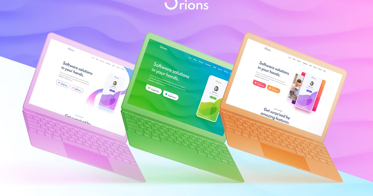 Orions – Responsive App Landing Page HTML Template
