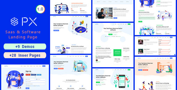 PXaas - App & Software Landing Page Theme