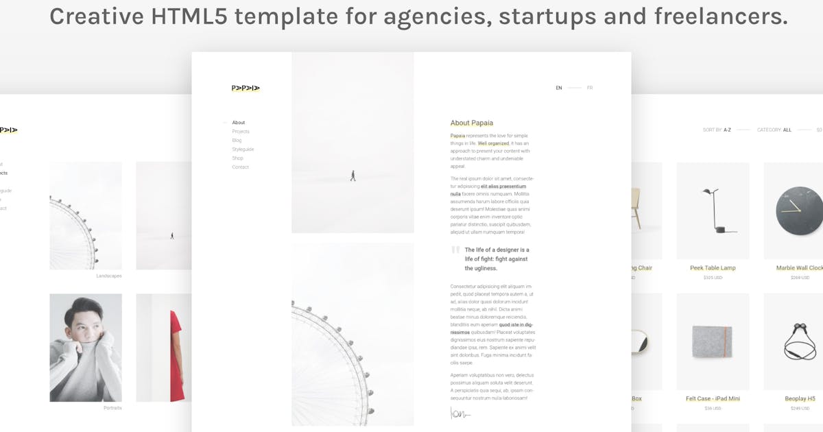 Papaia - Creative & Minimal HTML Site Template icon