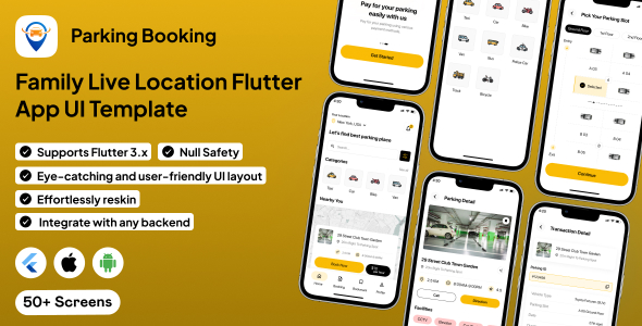 Parking Finder UI template | FindMySpot App in Flutter | ParkSpotter App Template icon