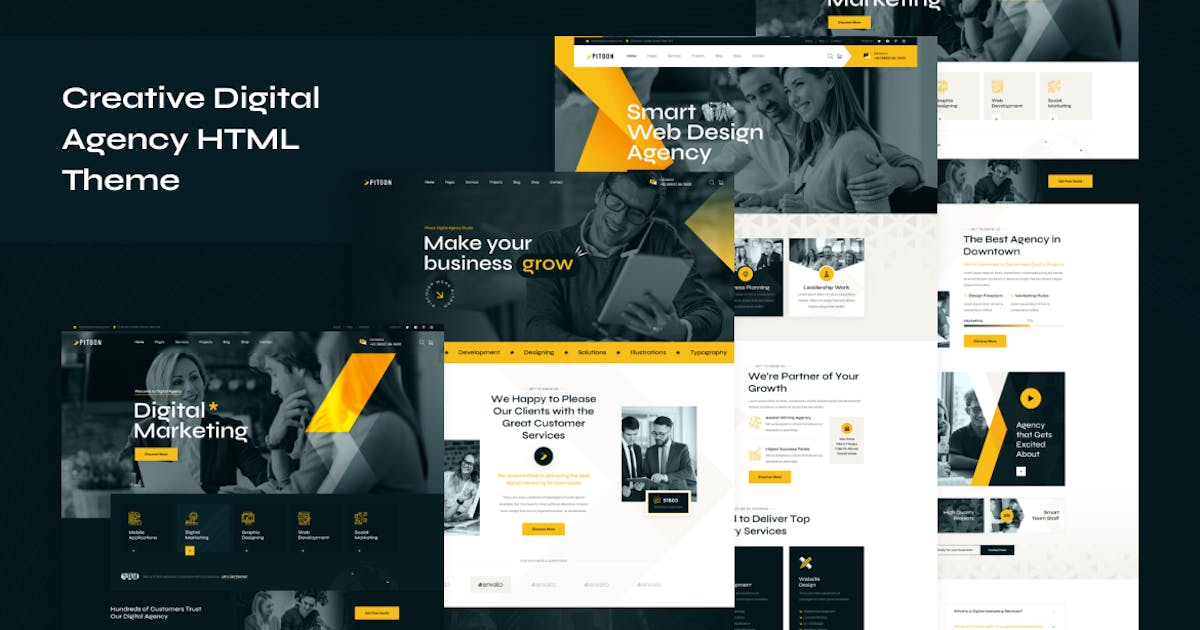 Pitoon - Creative Digital Agency HTML Template