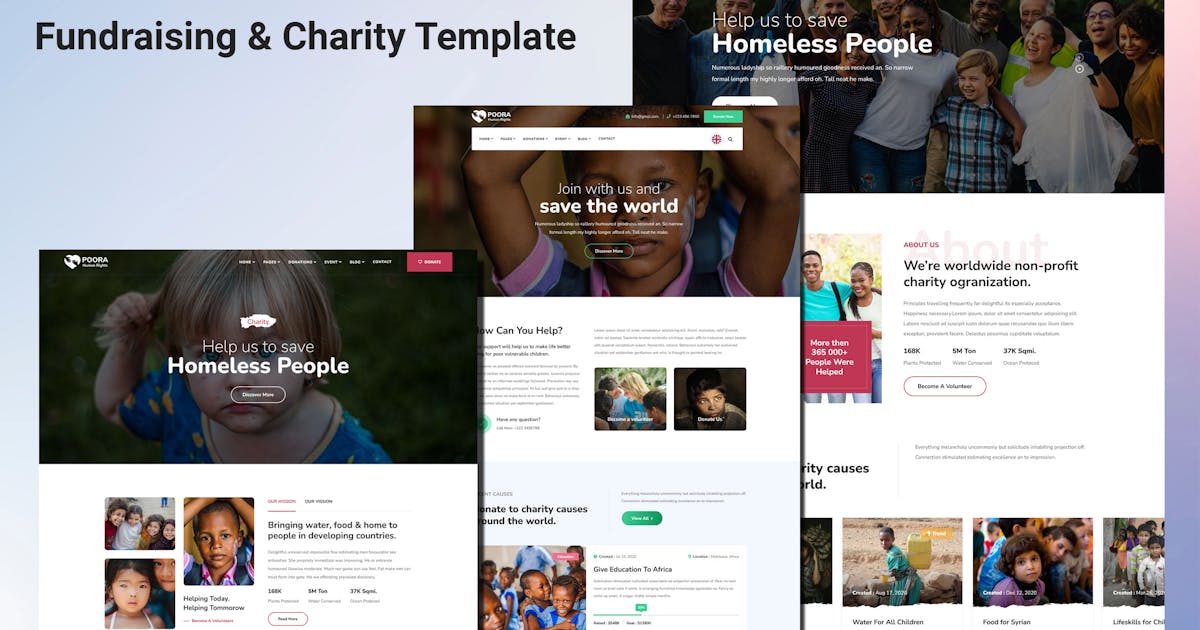 Poora - Fundraising & Charity Template
