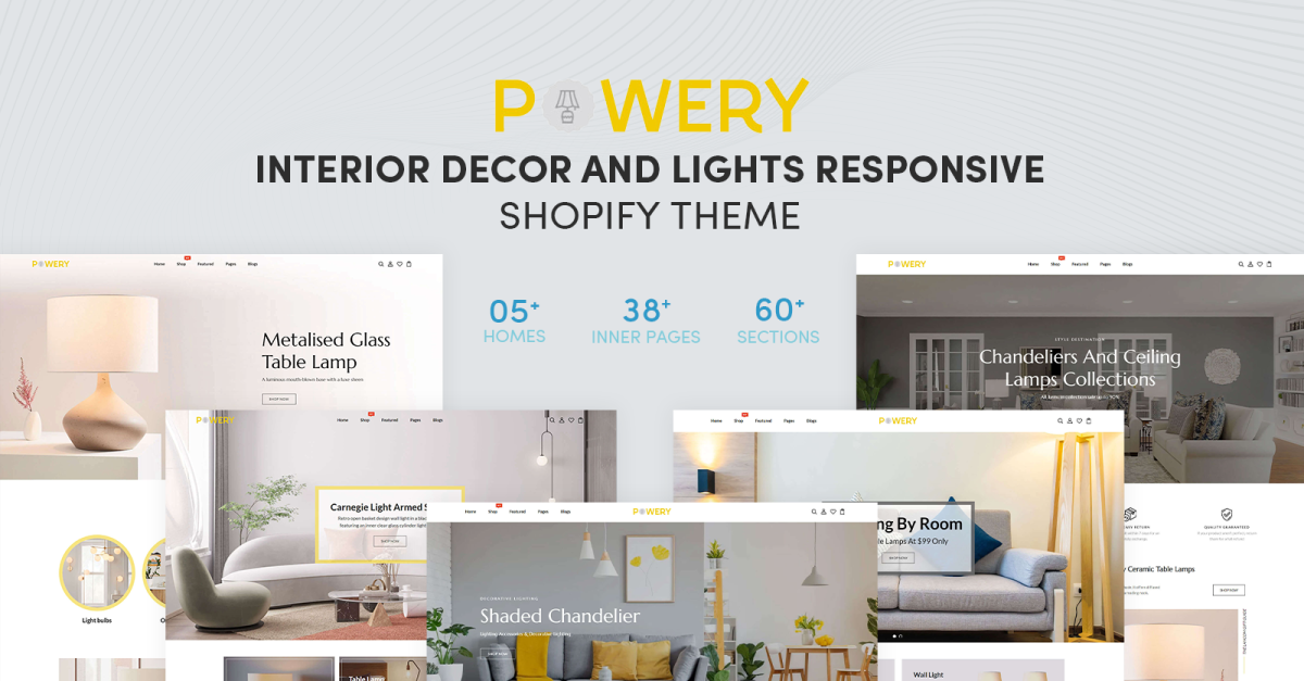 Powery - Interior Decor & Lights Responsive Shopify Theme