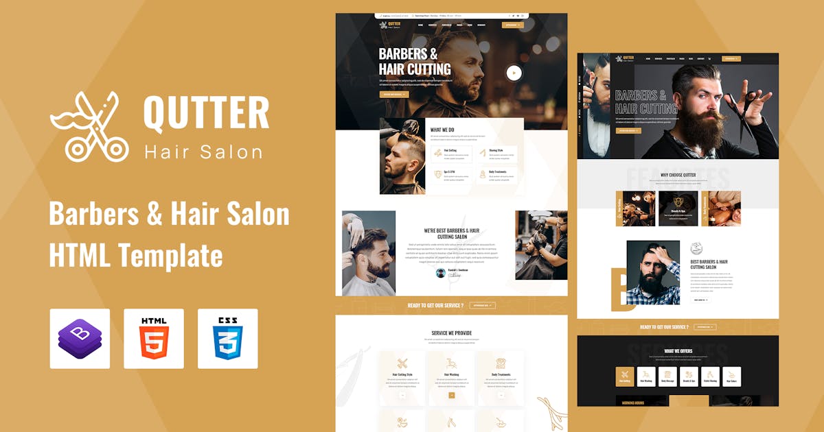 Qutter - Barbers & Hair Salons HTML Template icon