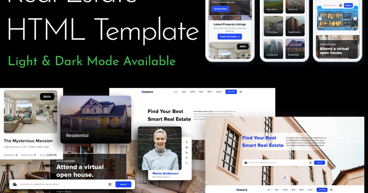 Relock - Real Estate One Page HTML Template