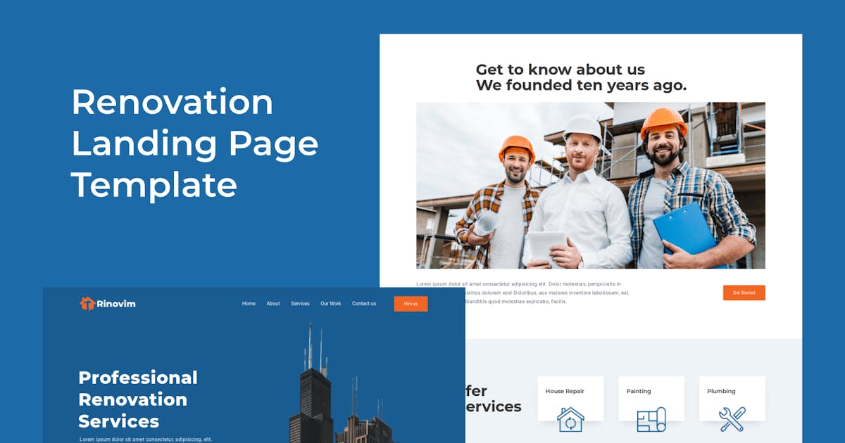 Rinovim - Renovation Landing Page Template icon