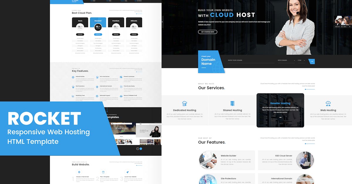 Rocket Hosting HTML Template