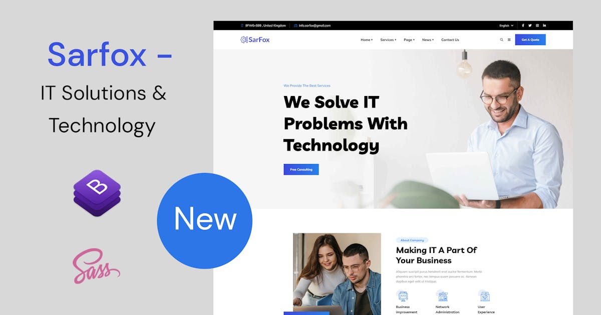 Sarfox - IT Solutions & Technology HTML Template icon