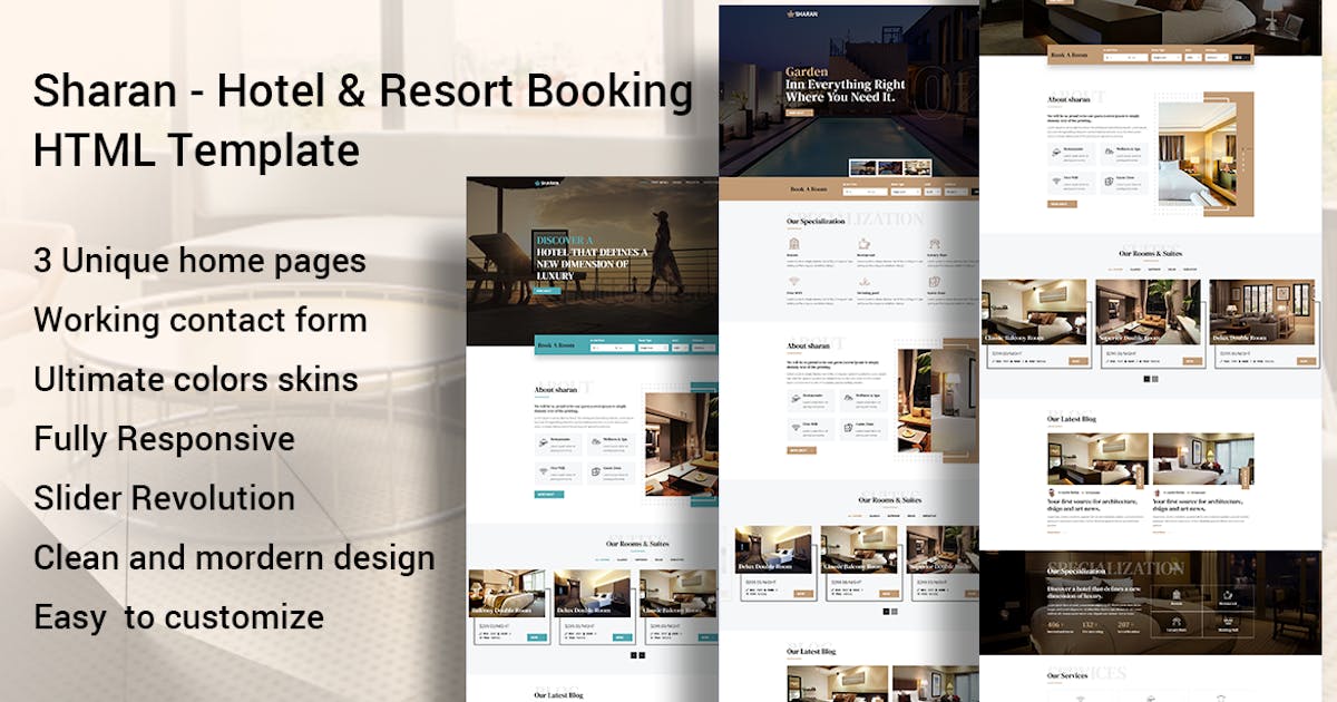 Sharan - Hotel & Resort Booking HTML Template