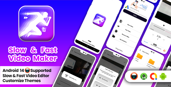 Slow motion, Fast motion, Reverse Video Maker, Video Motion Editor