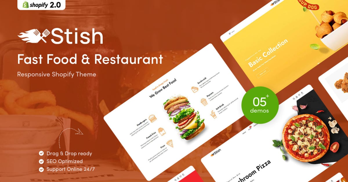 Stish - Fast Food & Restaurant Responsive Shopify Theme